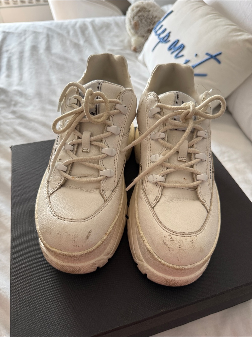 Vintage Naked Wolfe White Platform Trail Sneakers - Picture 4 of 10